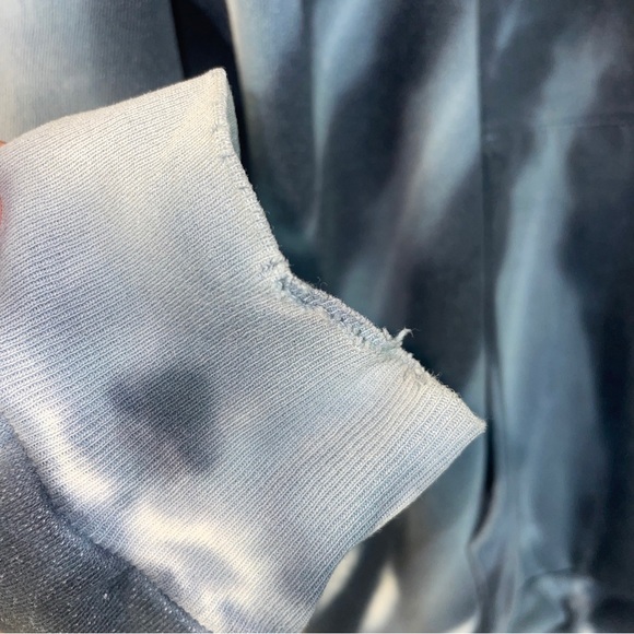 Men's Baws Bear Tie Due Swirl Black Gray White Black Red Hoodie Sweatshirt Large - Picture 10 of 13